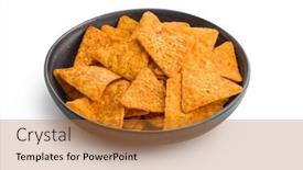 Presentation with flavor - Slide set enhanced with tortilla-chips-with-the-flavor background and a red colored foreground