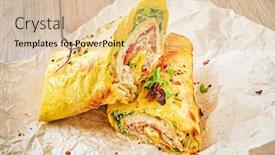  Presentation with tortilla - PPT theme having tortilla-with-chicken-and-vegetables background and a lemonade colored foreground