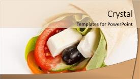  Presentation with tortilla - Presentation theme having tortilla with vegetables background and a lemonade colored foreground