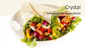  Presentation with tortilla - Beautiful slide deck featuring tortilla wrap on white background backdrop and a lemonade colored foreground