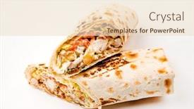  Presentation with tortilla - Cool new slide deck with tortilla-wrap-with-fried-chicken backdrop and a lemonade colored foreground