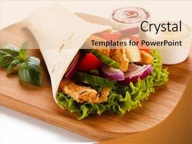 Tortilla Wraps With Meat PPT template 17 | CrystalGraphics