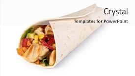  Presentation with tortilla - Presentation featuring tortillas - burrito with vegetables and tortilla background and a  colored foreground