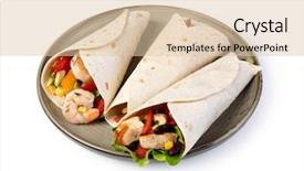  Presentation with tortilla - Cool new presentation design with tortillas - burrito with vegetables and tortilla backdrop and a  colored foreground