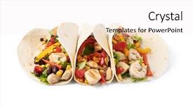  Presentation with tortilla - Amazing presentation having tortillas - burrito with vegetables and tortilla backdrop and a sky blue colored foreground