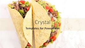  Presentation with avocado - Presentation design enhanced with tortillas-with-beef-avocado-tomatoand background and a yellow colored foreground