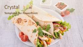  Presentation with tortilla - Presentation design enhanced with tortillas wrap background and a lemonade colored foreground