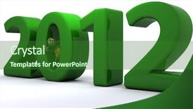  Presentation with tortoise - Beautiful slide set featuring tortoise bringing the new year backdrop and a forest green colored foreground