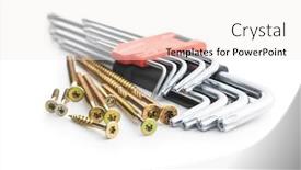  Presentation with metal - Amazing presentation theme having torx-screwdrivers-and-metal-screws backdrop and a sky blue colored foreground