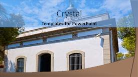  Presentation with lighthouse - Amazing presentation theme having tossa-de-mar-lighthouse-far backdrop and a light blue colored foreground