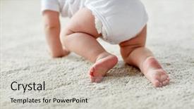  Presentation with baby girl - Amazing PPT layouts having childhood babyhood and people concept backdrop and a light gray colored foreground