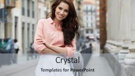  Presentation with 60s - Amazing theme having fashion woman portrait of young backdrop and a lemonade colored foreground