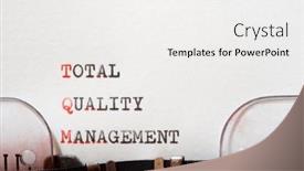  Presentation with quality management - Audience pleasing PPT layouts consisting of total-quality-management-phrase-written backdrop and a white colored foreground
