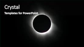  Presentation with eclipse - Presentation theme featuring total solar eclipse in march background and a black colored foreground