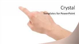  Presentation with paths - Slides with totalitarianism - photo of hand with clipping background and a white colored foreground