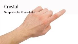  Presentation with paths - Amazing theme having totalitarianism - photo of hand with clipping backdrop and a sky blue colored foreground