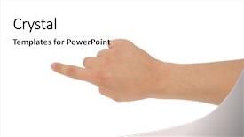  Presentation with paths - Audience pleasing slides consisting of totalitarianism - photo of hand with clipping backdrop and a white colored foreground