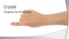  Presentation with paths - Cool new slides with totalitarianism - photo of hand with clipping backdrop and a white colored foreground