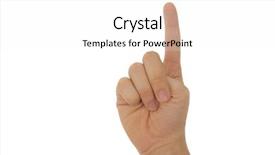  Presentation with clipping - Cool new PPT theme with totalitarianism - photo of isolated hand backdrop and a  colored foreground