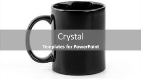  Presentation with black ceramic - Cool new PPT theme with totally-black-ceramic-cup-isolated backdrop and a gray colored foreground