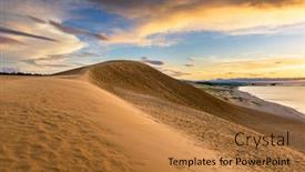  Presentation with sand dunes - Audience pleasing presentation theme consisting of tottori-japan-sand-dunes backdrop and a red colored foreground
