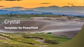  Presentation with sand dunes - Presentation featuring tottori-japan-sand-dunes background and a gray colored foreground