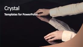  Presentation with black hand - Colorful theme enhanced with touch - close up of a hand backdrop and a black colored foreground