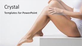  Presentation with cotton - Colorful PPT theme enhanced with touch - young beautiful woman in white backdrop and a white colored foreground