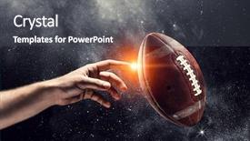  Presentation with perfect - Beautiful presentation theme featuring touch football - creating it perfect backdrop and a dark gray colored foreground