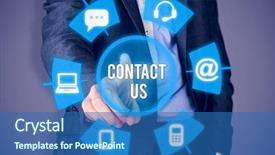  Presentation with grey - PPT layouts having touch points - businessman in grey suit pointing background and a ocean colored foreground