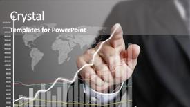  Presentation with touch screen - Amazing PPT layouts having touch screen financial symbols showing graph backdrop and a gray colored foreground