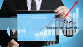  Presentation with touch screen - PPT theme enhanced with puppy cross-bred walleyed dog background and a dark gray colored foreground.