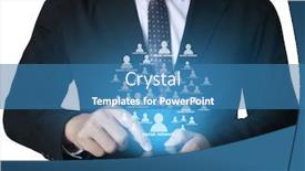  Presentation with touch screen - Colorful PPT theme enhanced with touch-screen-mobile-phone backdrop and a teal colored foreground