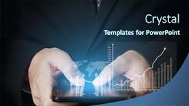  Presentation with touch screen - Audience pleasing presentation theme consisting of touch-screen-mobile-phone backdrop and a wine colored foreground