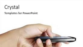  Presentation with touch screen - Cool new slide set with touch screen mobile phone backdrop and a white colored foreground