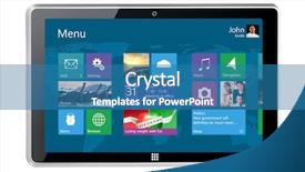  Presentation with touch screen - Amazing slide set having touch screen smartphone with mobile backdrop and a teal colored foreground