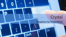  Presentation with virtual keyboard - Beautiful PPT layouts featuring touch screen virtual keyboard backdrop and a light blue colored foreground