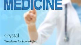  Presentation with medical concept - Slide deck consisting of touche heart service - female doctor touching virtual screen background and a light blue colored foreground