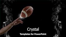  Presentation with maroon - Audience pleasing theme consisting of touching american football in smoke backdrop and a black colored foreground