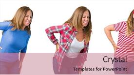  Presentation with hand wrist pain - Amazing slide deck having touching back with hand muscular backdrop and a  colored foreground