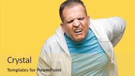  Presentation with arabic music arab man playing - Presentation theme featuring touching back with hand muscular background and a  colored foreground