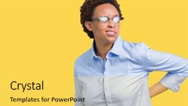  Presentation with african american in business - Amazing slide set having touching back with hand muscular backdrop and a  colored foreground