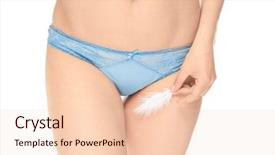  Presentation with zone - Presentation theme consisting of touching bikini zone with feather background and a lemonade colored foreground