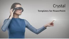  Presentation with flare - Slides consisting of touching flare against grey background and a light gray colored foreground