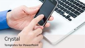  Presentation with sensor - Slide deck featuring touching its sensor screen background and a lemonade colored foreground