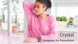  Presentation with colonoscopy african american patient - Amazing presentation theme having touching neck with hand muscular backdrop and a  colored foreground