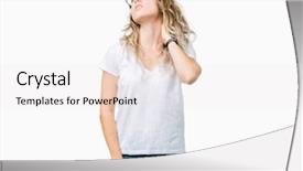  Presentation with injury - Amazing presentation theme having touching neck with hand muscular backdrop and a  colored foreground