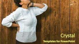  Presentation with african american adults in classroom - Audience pleasing presentation theme consisting of touching neck with hand muscular backdrop and a tawny brown colored foreground