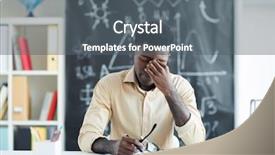  Presentation with tired - Beautiful presentation featuring touching nose bridge after several backdrop and a gray colored foreground