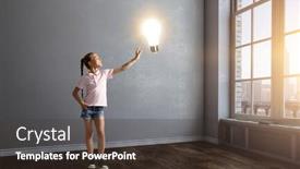  Presentation with media - Theme having touching-something-mysterious-mixed-media background and a tawny brown colored foreground